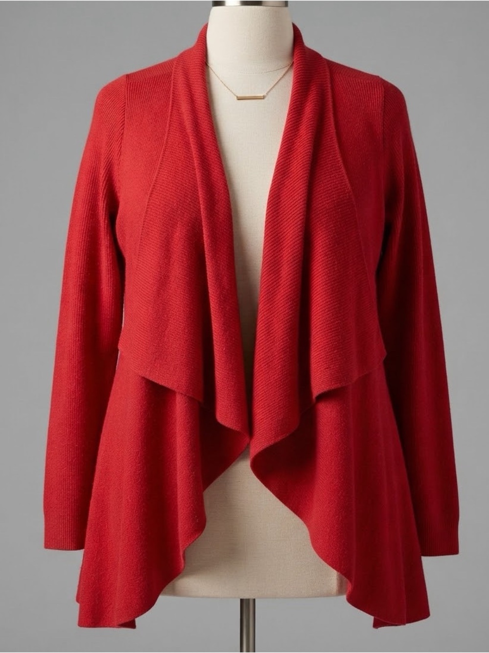 torrid Red Waterfall Open-Front Drape Cardigan